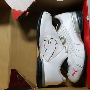 White, silver & Rainbow Puma's